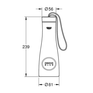 Termos Grohe Blue 450 ml antracit periat Hard Graphite - Img 3