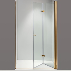 Usa de dus batanta SH01B auriu 90 x 195 cm sticla 6 mm - Img 3