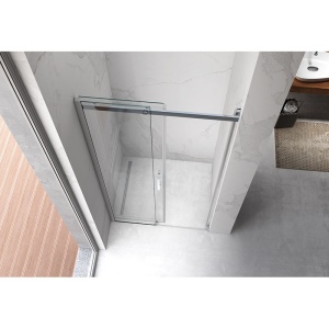 Usa de dus culisanta pentru nisa ZES-KZ09B-110 cu rame cromate, 105 - 110 cm - Img 11