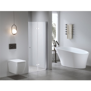 Usa de dus pliabila SH01E crom 120 x 195 cm sticla 6 mm - Img 4