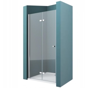 Usa de dus pliabila Veldman Oslo crom 121 x 195 cm sticla 6 mm