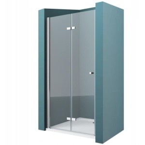 Usa de dus plianta Veldman Oslo crom 70 x 195 cm sticla 6 mm
