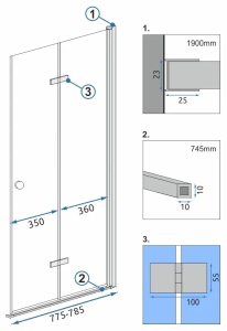 Usa pliablia FOLD N2 Modul 80 cm - Img 2