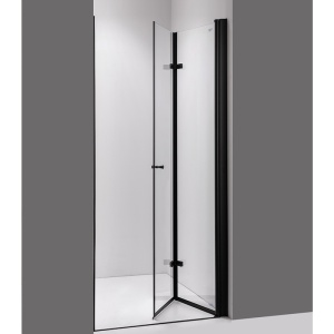 Usi pentru dus cu rame negre si sticla securizata 6mm SH01 B 90 cm - Img 15