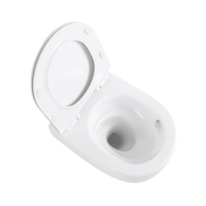 Vas de toaleta suspendat Tornado Lake White, rimless cu capac din duroplast si softclose - Img 7