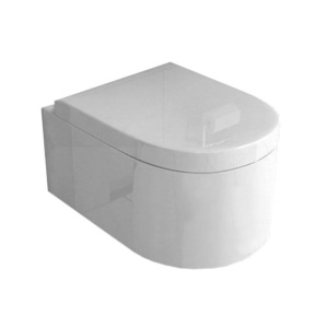 Vas WC PRO LORENT Rimless, suspendat, ceramica, 56.5 x 34.5 x 34 cm, Scaun Soft-Close / Duroplast Slim Inclus, Alb - Img 6