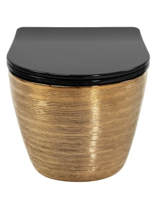 Vas WC Rea Carlo Mini Tornado Black Brush Gold - Img 3