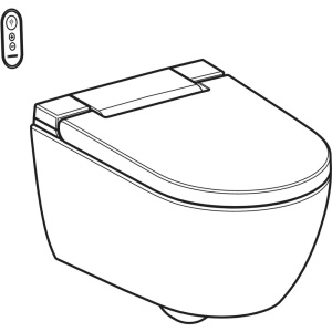 Vas WC Suspendat Geberit AquaClean, cu capac SoftClose inclus , Funcție Bideu și Jet Igienic – Alb - Img 2