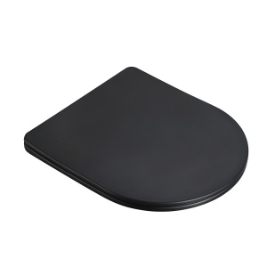 Vas WC suspendat Mizu Black Matt 03, rimless cu capac din duroplast si inchidere softclose - Img 6