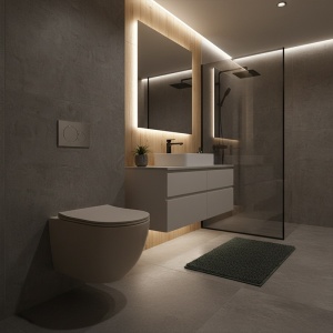 Vas WC suspendat Peak Cappuccino rimless cu capac soft close duroplast - Img 7