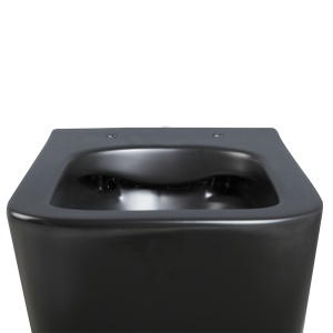 Vas WC suspendat Rain Black Matt, rimless cu capac softclose - Img 10