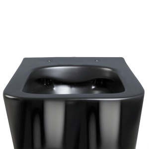 Vas Wc suspendat Rain rimless negru, capac softclouse inclus - Img 5
