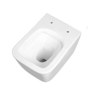 Vas WC suspendat Rain White Glossy, rimless cu capac softclose - Img 9