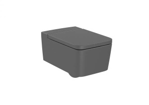 Vas WC suspendat Roca Inspira Square rimless antracit mat 56 x 37 cm