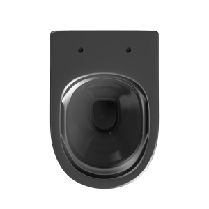 Vas wc suspendat Skal Tornado negru lucios cu model si capac soft close - Img 5