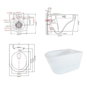 Vas wc suspendat Tornado Elite White, rimless cu capac din duroplast cu softclose - Img 12