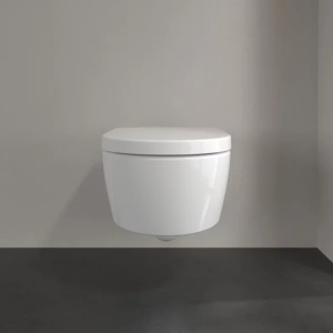 Vas WC suspendat Villeroy & Boch Avento DirectFlush rimless cu capac soft close alb alpin CeramicPlus - Img 5