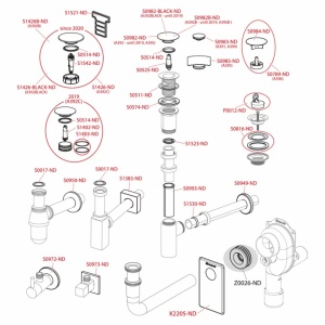 Ventil pentru lavoar cu sistem click clack, fara preaplin cu dop mic metalic Alcadrain - Img 3