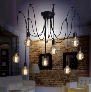 Aplica Tavan REA ERA SPIDER, 10 elemente, Neagra - Img 2