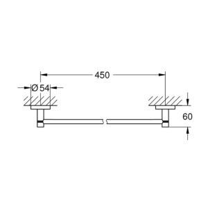 Bara portprosop Grohe Essentials 45 cm auriu lucios Cool Sunrise - Img 2