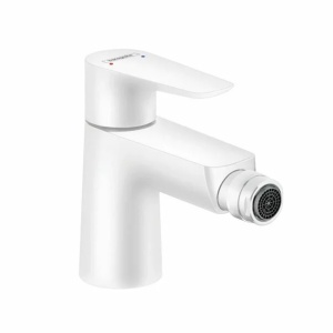 Baterie bideu Hansgrohe Talis E cu ventil Pop-Up alb mat - Img 1