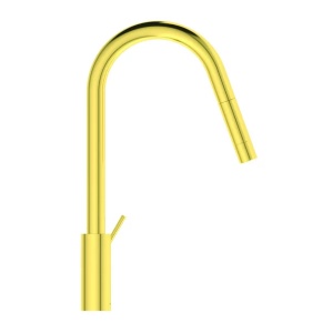 Baterie bucatarie cu dus extactibil Ideal Standard Gusto 235 auriu periat 1 tip de jet - Img 3