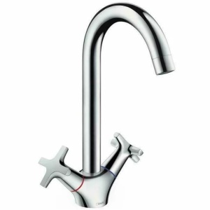 Baterie bucatarie Hansgrohe Logis Classic cu dubla comanda crom - Img 1