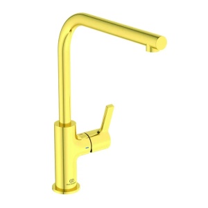 Baterie bucatarie Ideal Standard Gusto 303 pipa rotativa auriu periat - Img 1