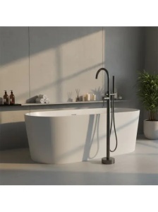 Baterie cada din inox cu fixare in podea Rea Lungo Titan - Img 2