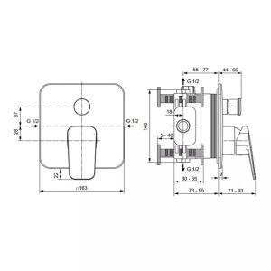Baterie cada incastrata Ideal Standard Ceraplan fara corp ingropat - Img 4