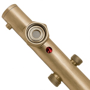 Baterie de dus cu termostat si dus tip ploaie T151 auriu periat - Img 17