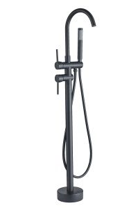 Baterie De Sine Statatoare REA ORTIS NEGRU, Monatj Pe Pardoseala, Inaltime 117.5 Cm, Finisaj Negru Mat - Img 1