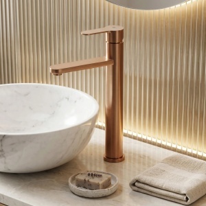 Baterie inalta pentru lavoar Rea Arcos Brush Copper - Img 6
