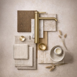 Baterie inalta pentru lavoar Rea Rivo Brush Gold - Img 5