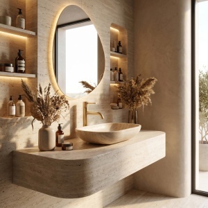 Baterie inalta pentru lavoar Rea Venti Brush Gold - Img 4