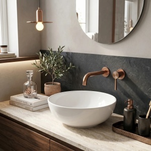 Baterie incastrata pentru lavoar Rea Foster Brush Copper - Img 5