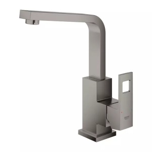 Baterie lavoar inalta Grohe Eurocube L antracit periat Hard Graphite cu ventil Pop-Up si pipa pivotanta - Img 2