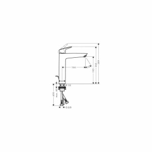 Baterie lavoar inalta PRO HANSGROHE LOGIS, 190 crom - Img 4