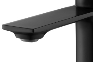 Baterie Lavoar REA STORM BLACK LOW, Montaj Pe Blat, Capat Fix, Inaltime 15 Cm, Finisaj Negru Mat - Img 6