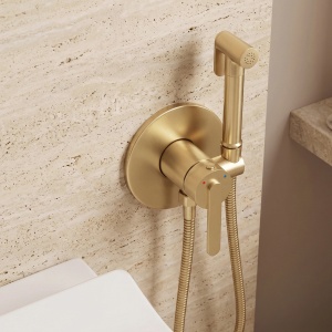 Baterie pentru bideu cu dus Rea Ontario Brush Gold - Img 4