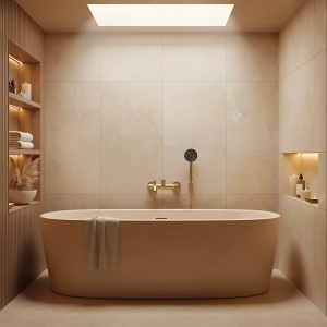 Baterie pentru cada cu para de dus Rea FOSTER Gold Brush - Img 7
