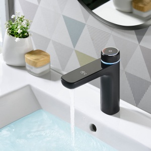 Baterie pentru lavoar FAPTER, Cu Display LCD, Culoare Negru - Img 3