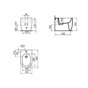 Bideu pe pardoseala Ideal Standard Atelier Blend Cube BTW, Culoare Alb Lucios - Img 10