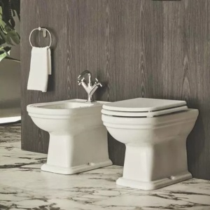 Bideu pe pardoseala Ideal Standard Atelier Calla BTW alb lucios - Img 1