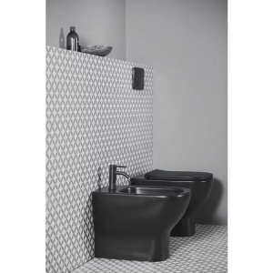 Bideu pe pardoseala negru mat Ideal Standard Tesi back-to-wall - Img 3
