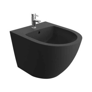 Bideu suspendat si cu fixare ascunsa Spectrum Sierra Black 36.5 x 49 cm negru mat