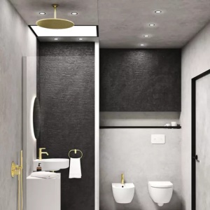 Brat de dus Ideal Standard IdealRain 15 cm auriu periat - Img 6