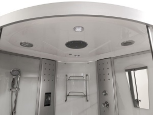 Cabină baie SPA alba cu hidromasaj MO-08150S și funcție de saună cu aburi 150 x 150 x 220 cm - Img 6