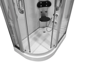 Cabina de dus cu hidromasaj MO-09914 cu sauna inclusa, Dispunere pe Stanga , 120X85 cm, Alb - Img 5