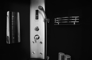 Cabina de dus cu hidromasaj neagra MO-18220, montaj dreapta, 120 x 85 x 215 cm - Img 7